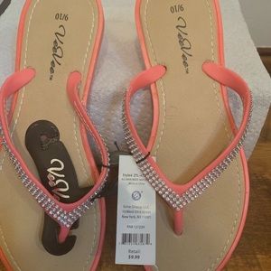 Rhinestone flip flops